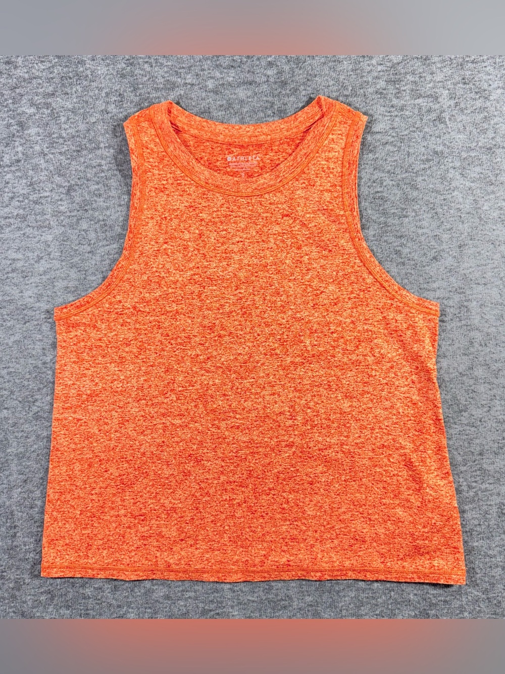 Athleta Uptempo Tank Top Womens Small Orange Heather Sleeveless Workout Yoga